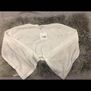 Missguided white cropped sweater